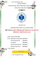BA QUI TRÌNH GMP CHO SẢN XUẤT SẢN PHẨM CÀ PHÊ RANG XAY