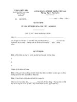 Mẫu quyết định bổ nhiệm hòa giải viên lao động