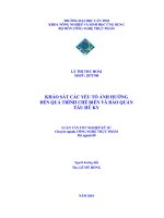 Khảo sát các yếu tố ảnh hưởng đến chế biến tàu hũ ky và bảo quản sản phẩm tàu hũ ky