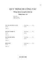 Mẫu Quy trình đi công tác
