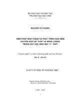 Biện pháp hình thành và phát triển khái niệm chuyển hoá vật chất và năng lượng trong dạy học sinh học 11   THPT