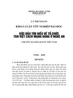 Bước đầu tìm hiểu về tổ chức tân việt cách mạng đảng ở nghệ an