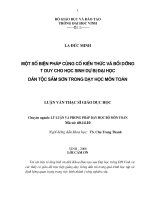 Một số biện pháp củng cố kiến thức và bồi dưỡng tư duy cho học sinh dự bị đại học dân tộc sầm sơn trong dạy học môn toán