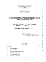 Nghệ thuật tự sự trong truyện ngắn nguyễn thị thu huệ