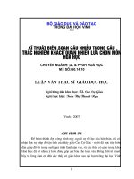 Kĩ thuật biên soạn câu nhiễu trong câu trắc nghiệm khách quan nhiều lựa chọn môn hoá học