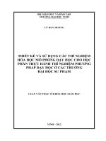 Thiết kế và sử dụng các thí nghiệm hóa học mô phỏng dạy học cho học phần thực hành thí nghiệm phương pháp dạy học ở các