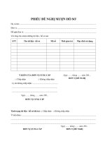 Phiếu đề nghị mượn hồ sơ