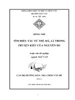 Tìm hiểu tác tử thì, mà, là trong truyện kiều của nguyễn du