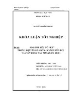 So sánh yếu tố  kỳ  trong truyền kỳ mạn lục (nguyễn dữ) và tiễn đăng tân thoại (cù hựu)