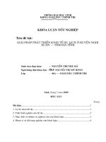 Giải pháp phát triển kinh tế du lịch ở huyện nghi xuân   tỉnh hà tĩnh