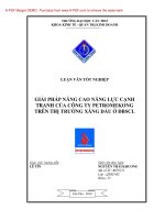 Giải pháp nâng cao năng lực cạnh tranh công ty  petromekong trên thị trường xăng dầu ở đồng bằng sông cửu long