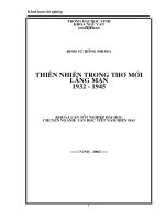 Thiên nhiên trong thơ mới lãng mạn 1932 1945