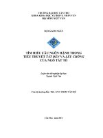 Tìm hiểu câu ngôn hành trong tiểu thuyết tắt đèn và lều chõng của ngô tất tố