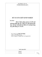 SKKN  một số biện pháp quản lý về đổi mới phương pháp dạy học, nâng cao chất lượng giáo dục cho học sinh dân tộc thiểu số ở trường trung học phổ thông số 2 sa pa 