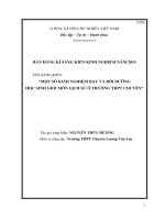 skkn một số KINH NGHIỆM dạy và bồi DƯỠNG học SINH GIỎI môn LỊCH sử ở TRƯỜNG THPT CHUYÊN 