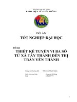 Thiết kế tuyến vi ba số từ xã tây thành đến thị trấn yên thành  luận văn tốt nghiệp đại học