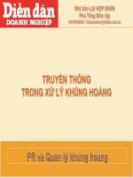 Marketing và quản lý khủng hoảng