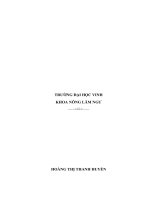 Tác động của việc thu hồi đất nông nghiệp cho các khu công nghiệp tới cộng đồng ven thành phố vinh  (trường hợp nghiên c