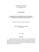Nghiên cứu các đặc điểm thực vật, hoá sinh và phương pháp nhân giống cây hương bài ( dianella ensifolia l ) mọc ở hương