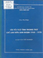 Cái tôi trữ tình trong thơ chế lan viên giai đoạn 1945   1975