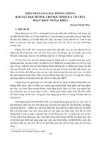 Biện pháp giáo dục phòng chống bạo lực học đường cho học sinh qua tổ chức hoạt động ngoại khóa (trương thanh thúy) 