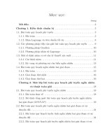 Tiếp cận giải một lớp bài toán quy hoạch phi tuyến ngẫu nhiên  luận văn thạc sĩ toán học