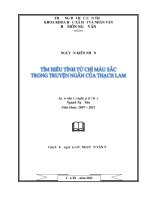 Tìm hiểu tính từ chỉ màu sắc trong truyện ngắn của thạch lam