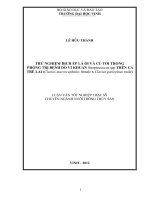 Thử nghiệm dịch ép lá ổi và củ tỏi trong phòng trị bệnh do vi khuẩn streptococcus trên cá trê lai (clarias macrocephalus female x clarias gariepinus male)  luận văn thạc sĩ nông lâm ngư