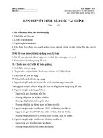 Bản thuyết minh báo cáo tài chính