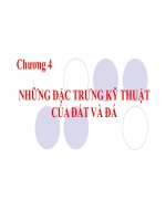 CHƯƠNG 4  những đặc trưng kỹ thuật của đất đá