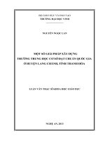 Một số giải pháp xây dựng trường trung học cơ sở đạt chuẩn quốc gia ở huyện lang chánh, tỉnh thanh hóa  luận văn thạc sỹ