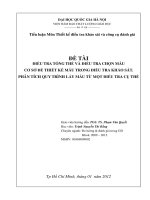 điều tra tổng thể và điều tra chọn mẫu cơ sở để thiết kế mẫu trong điều tra khảo sát. phân tích quy trình lấy mẫu từ một điều tra cụ thể