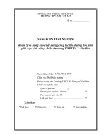 SKKN  quản lý và  nâng cao chất lượng công tác bồi dưỡng học sinh giỏi, học sinh năng khiếu ở trường THPT số 2 văn bàn 