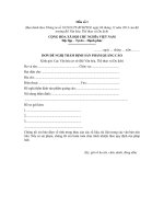 Đơn đề nghị thẩm định sản phẩm quảng cáo