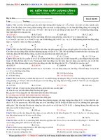 Đề kiểm tra chất lượng lần 6 năm 2016 môn lý có đáp án