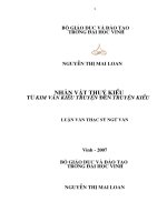 Nhân vật thuý kiều từ kim vân kiều đến truyện kiều