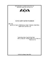 SKKN  quản lý quá trình dạy học trong  trường THPT số 1 si ma cai 