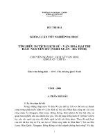 Tìm hiểu di tích lịch sử   văn hoá đại thi hào nguyễn du (nghi xuân   hà tĩnh)