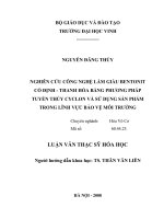 Nghiên cứu công nghệ làm giàu bentonit cổ định  thanh hoá bằng phương pháp tuyển thuỷ cyclon và sử dụng sản phẩm trong l