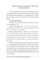 Một số hạn chế về ngôn ngữ của quảng cáo trên truyền hình (hoàng anh) 