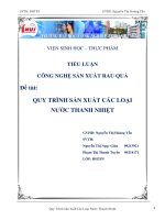 Quy trinh san xuất nước thanh nhiệt