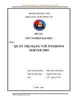 Quản trị mạng với windws server 2003  luận văn tốt nghiệp đại học
