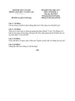 Đề kiểm tra học kì i môn sinh học 6 cần giờ thành phố hồ chí minh năm học 2014   2015(có đáp án