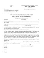 Mẫu văn bản đề nghị xác nhận đăng ký bản cam kết bảo vệ môi trường