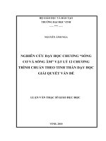 Nghiên cứu dạy học chương  sống cơ và sóng âm vật lý 12 chương trình chuẩn theo tinh thần dạy học giải quyết vấn đề