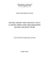 Dạy học chương  sóng ánh sáng  vật lý 12 chương trình cơ bản theo định hướng dạy học giải quyết vấn đề  luận văn thạc sỹ vật lý