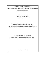 Nhu cầu tin của người dùng tin tại trung tâm học liệu   đại học thái nguyên