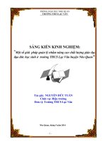 skkn một số giải  pháp quản lý nhằm nâng cao chất lượng giáo dục đạo đức học sinh ở  trường THCS lạc vân huyện nho quan 