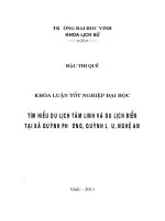 Tìm hiểu du lịch tâm linh và du lịch biển tại xã quỳnh phương, quỳnh lưu, nghệ an  luận văn tốt nghiệp đại học