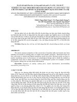 NGHIÊN cứu đặc điểm BIẾN đổi CHUYỂN ĐỘNG của bàn máy vào CHUYỂN ĐỘNG tạo HÌNH có TÍNH đến BIẾN DẠNG đàn hồi của hệ CÔNG NGHỆ 